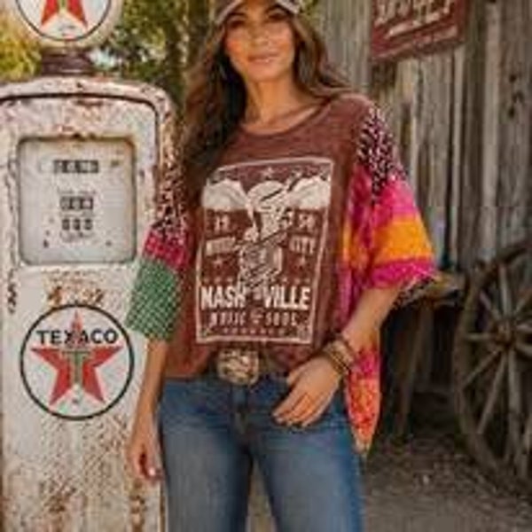 Up Cycle Nashville Kantha Tee K191