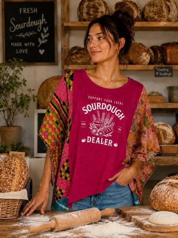 Up Cycle Kantha Tee Sourdough Dealer