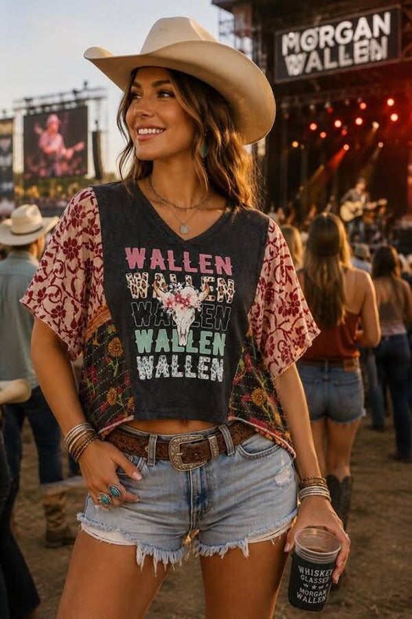 Up Cycle Morgan Wallen Kantha Tee