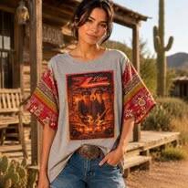 ZZ Top Kantha Sleeve Tee