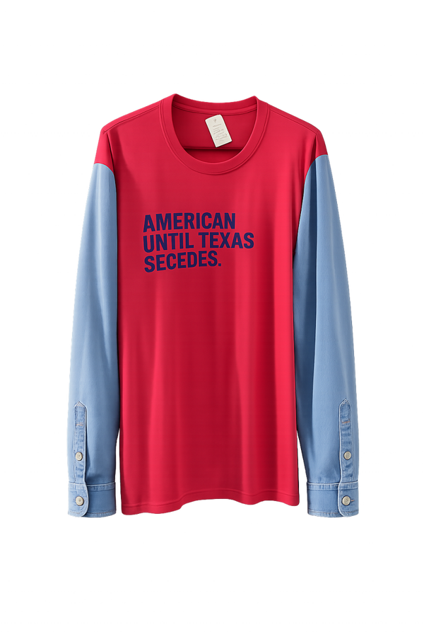 Upcycle tee with denim sleeves - TS101
