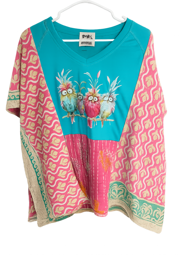 Whimsical Bird Kantha Shirt –