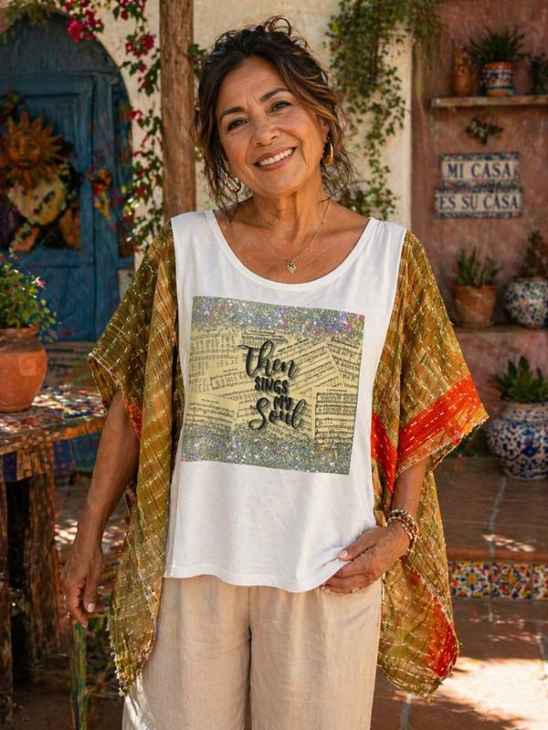 Cute Up Cycle - Kantha Tee - K189