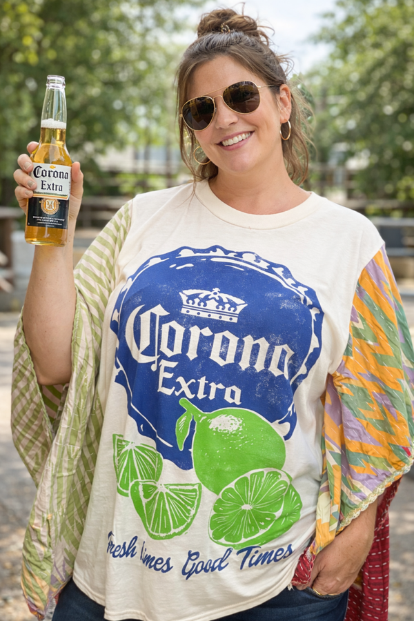Corona - Up Cycle - Kantha Tee - K163