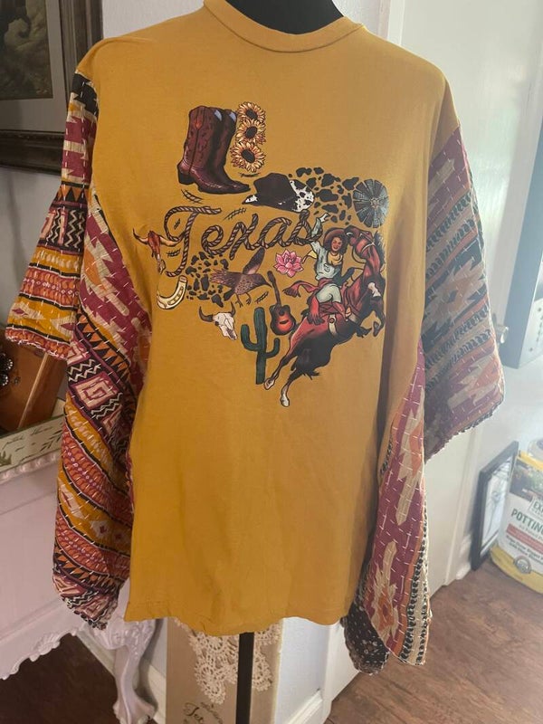 Texas Up Cycle Kantha Tee