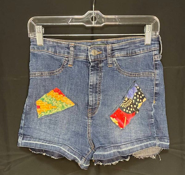 Up Cycle - Patchwork Jean Shorts - JS101