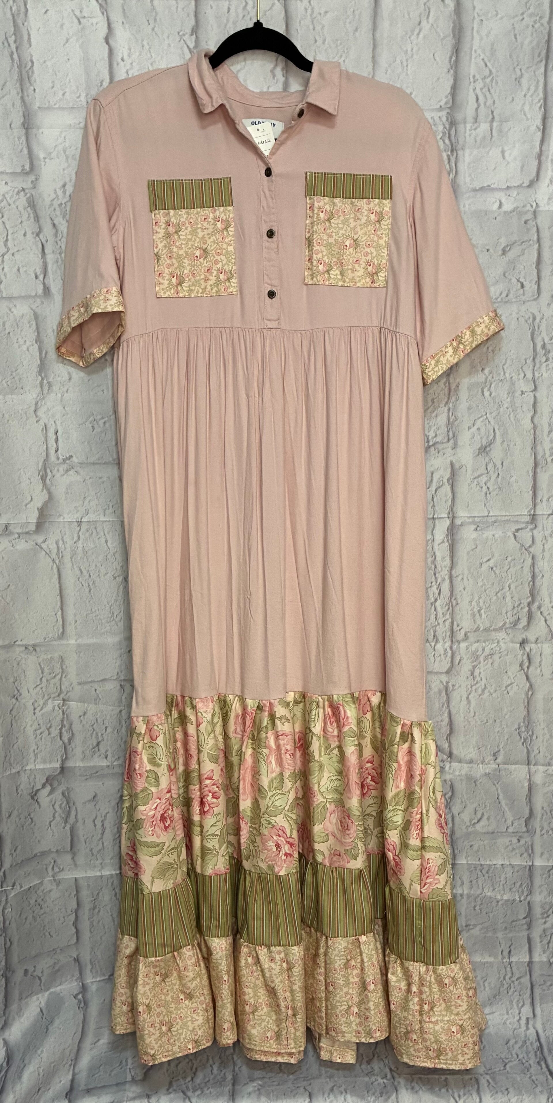 Up Cycle - Pink Floral Dress - D102