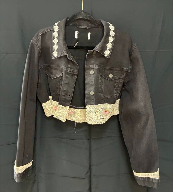 Up Cycle - Jean Jacket - Lace Details - J101