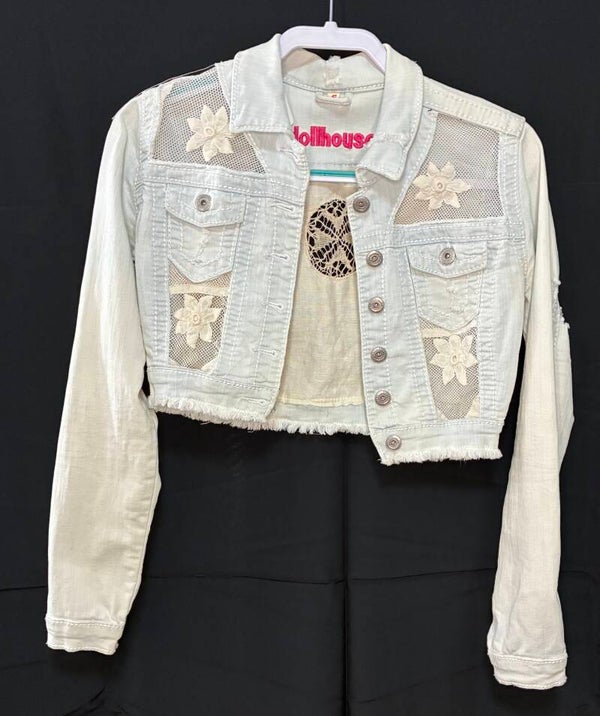 Up Cycle - Jean Jacket - Lace Details - J104