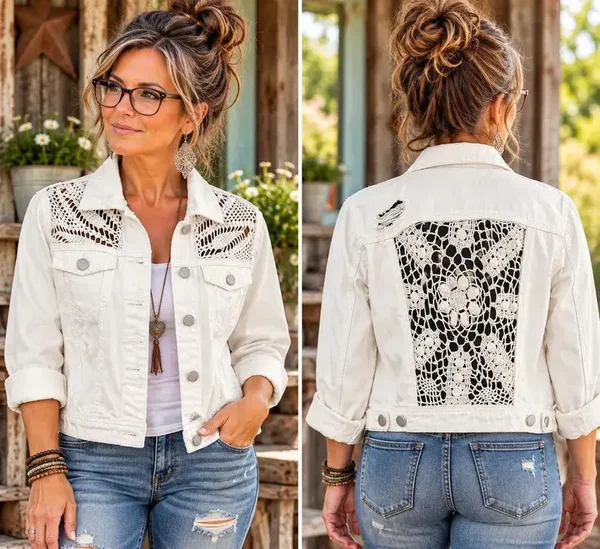 White denim up cycle - J102