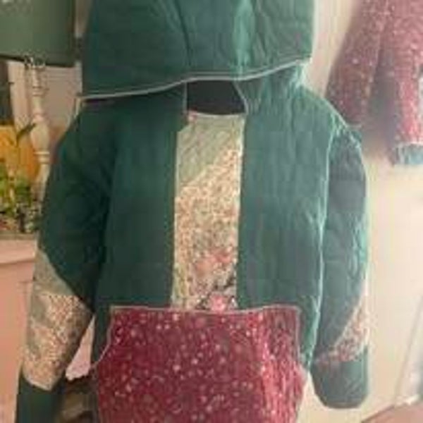 Up cycle quilt hoodie