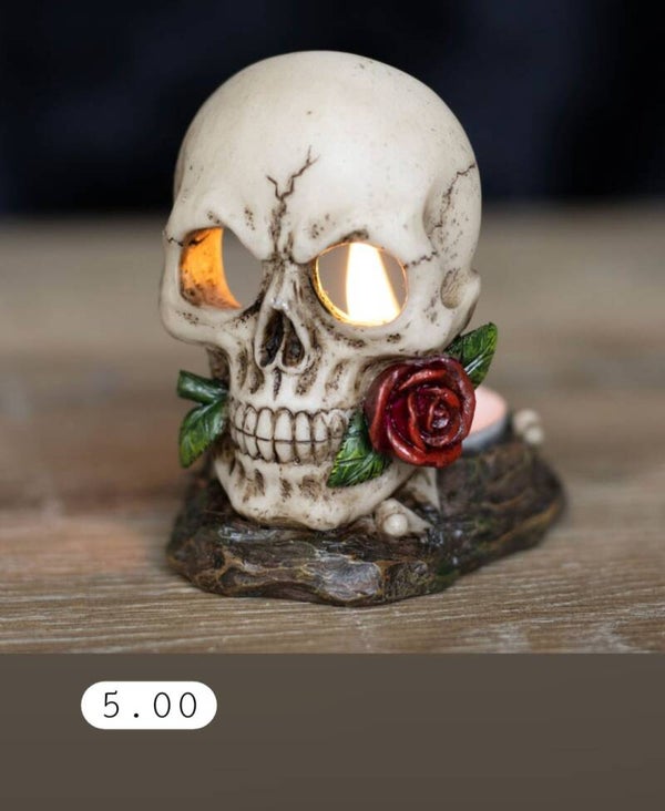 Skull Candle Holder