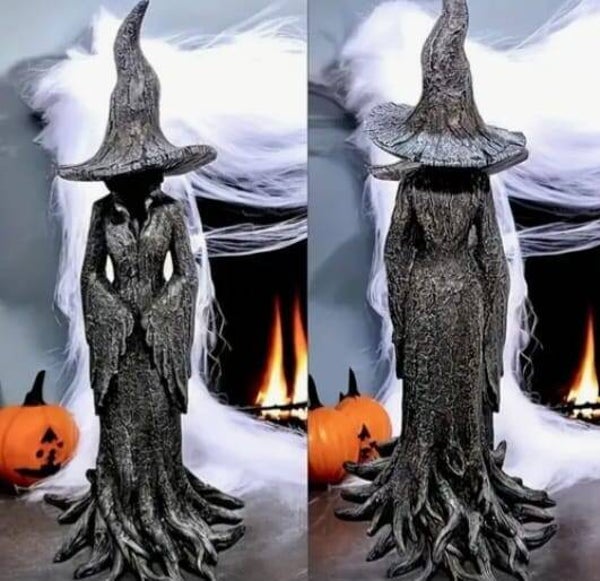 Crackle barrel 20cm witch