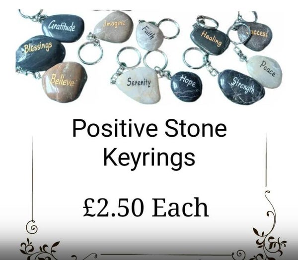 Positive stones keyrings