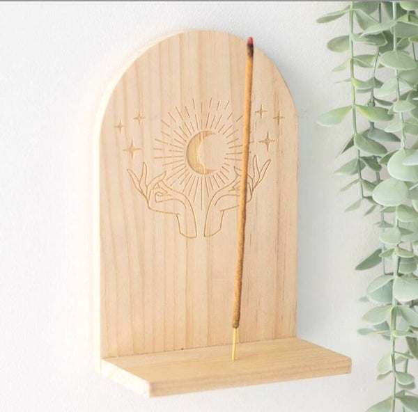 Mystical hands Incense holder shelf