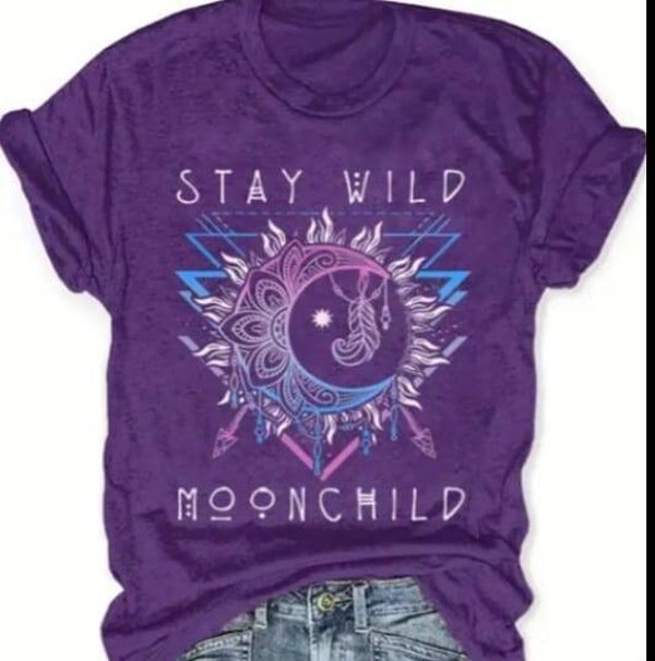 ONLINE EXCLUSIVE Purple stay wild T-shirt
