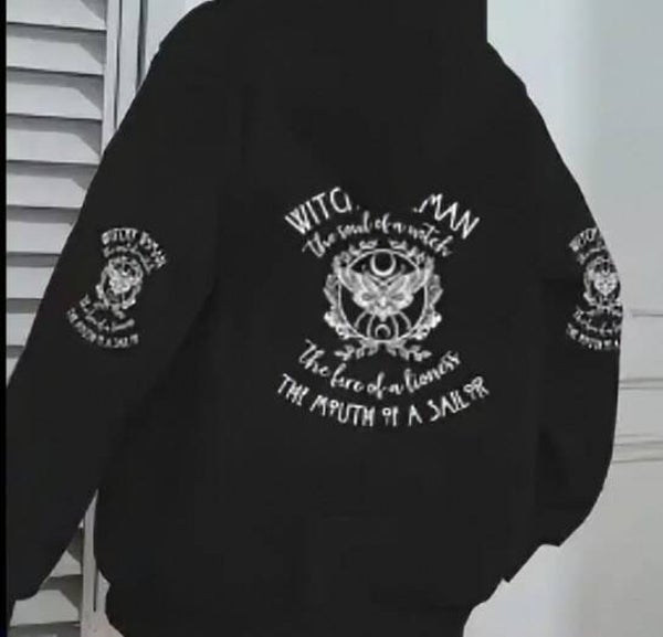 ONLINE EXCLUSIVE Black Slogan Hoodie Size L