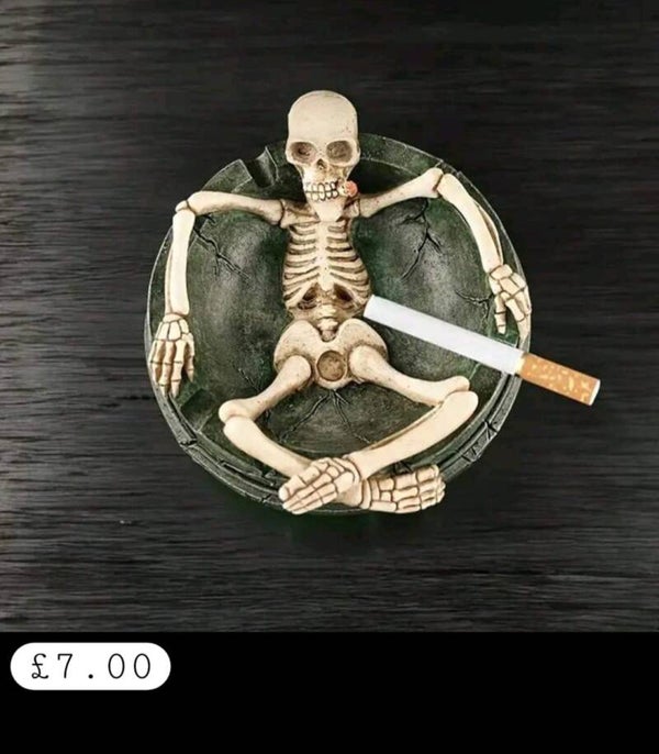 Skeleton Resin Ashtry