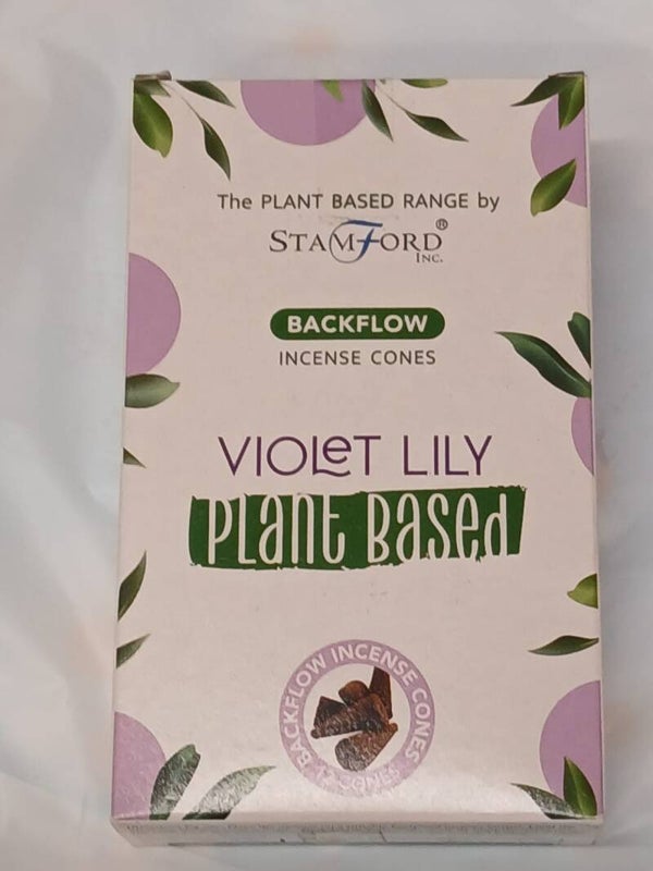 Violet Lily Plant Based Backflow Incense