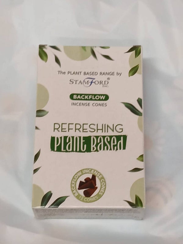 Refreshing plant based backflow Incense cones