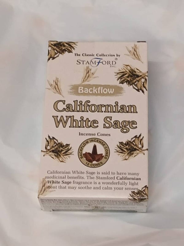 California White Sage Backflow Incense cone