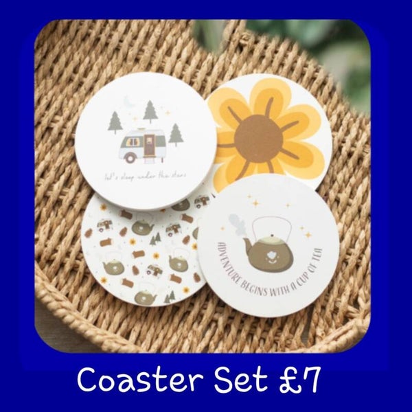 Home on the road camping coaster set