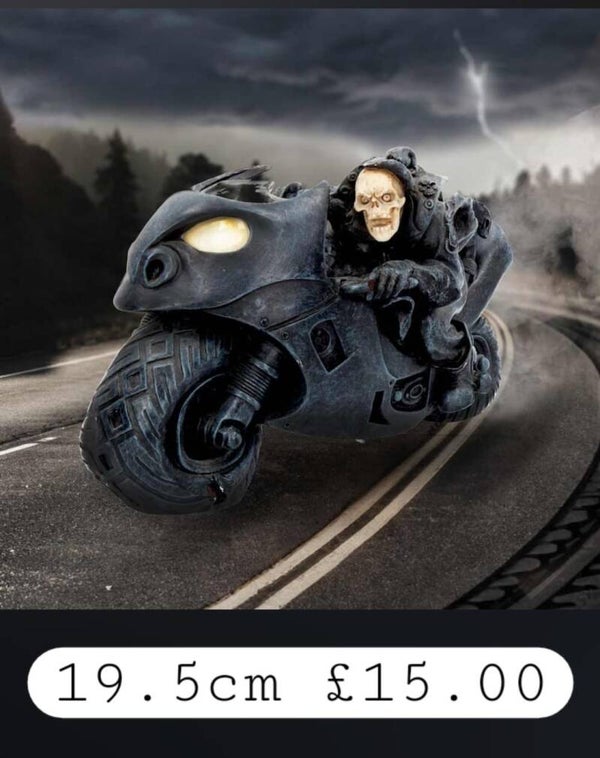 Skull motorcycle reaper