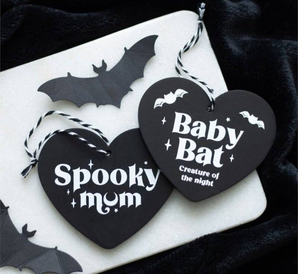 Spooky bat baby and mum