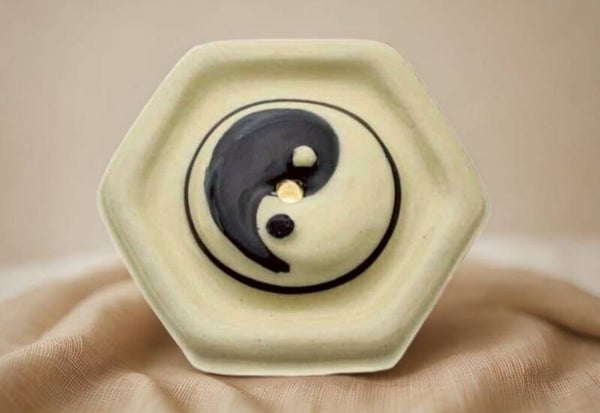 Yin & Yang incense stick burner