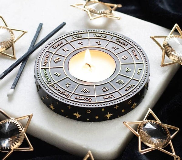 Astrology candle holder
