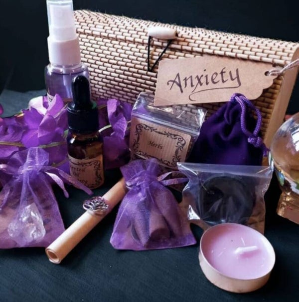Anxiety or protection spell kit hamper