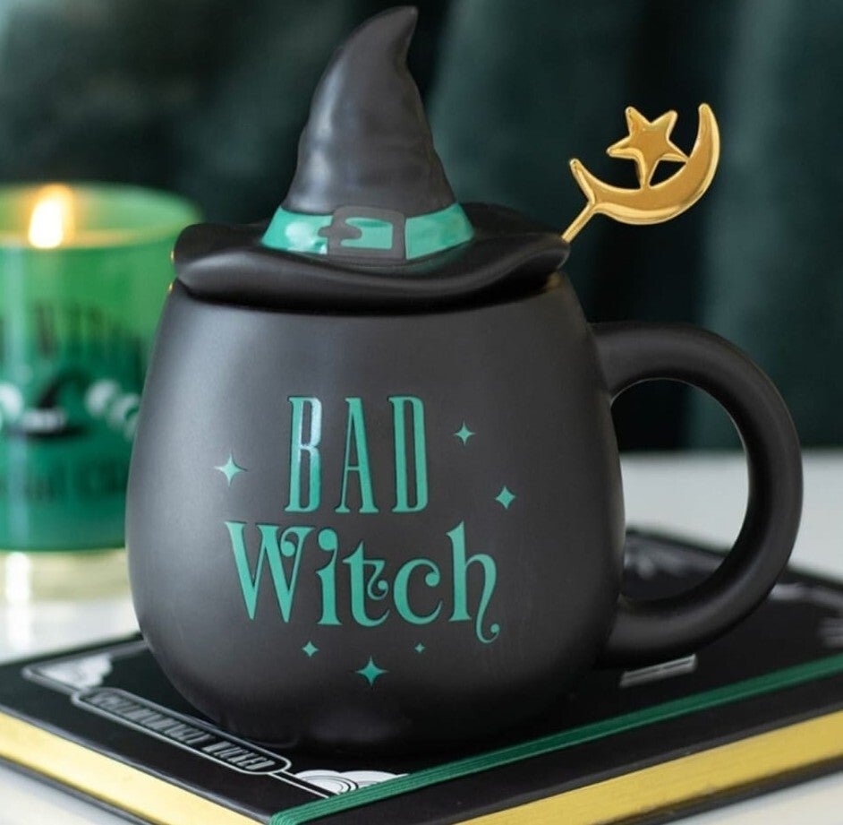 Bad witch mug and spoon