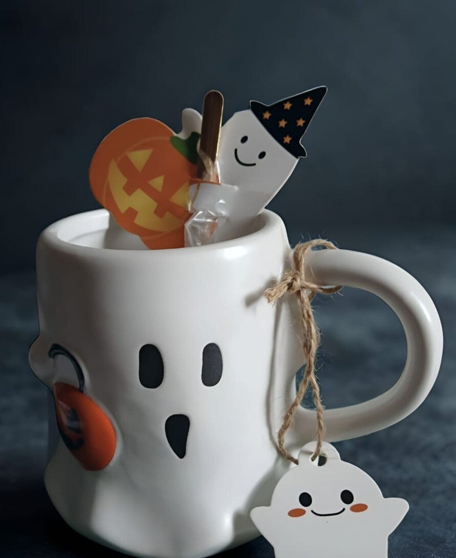 White ghost mug