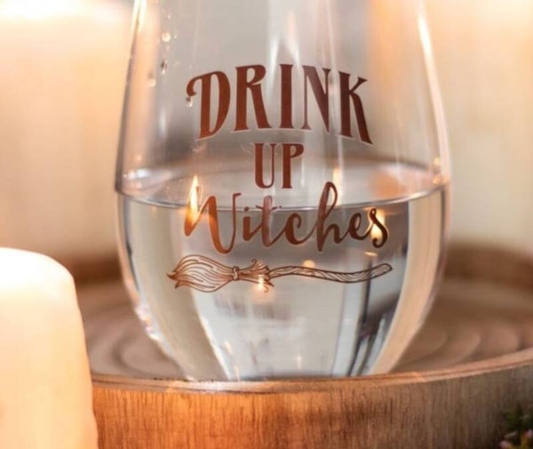 Wine glass drinks up witches