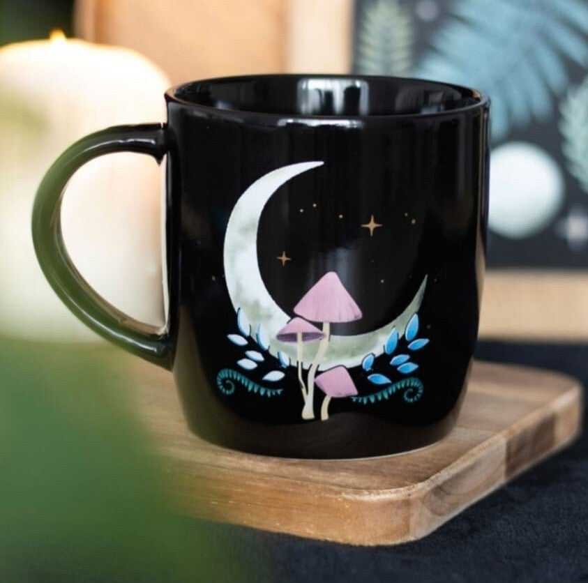 Moon black mug
