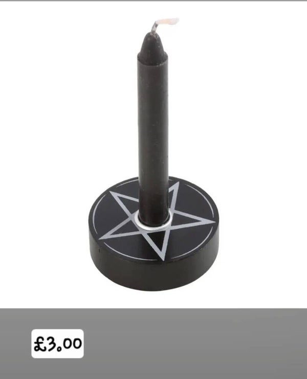 Pentagram Spell Candle Holder