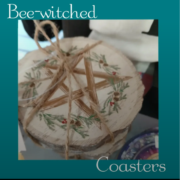 Wooden coaster set