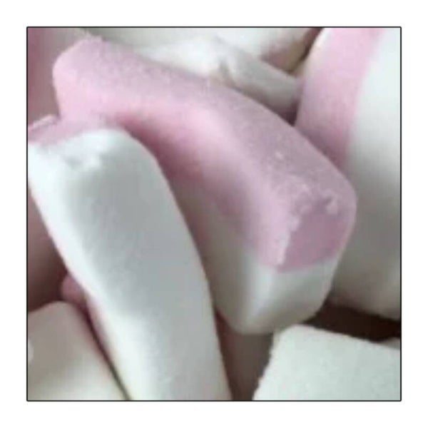 Belgische spekjes (5cm) roze/wit 200 gram