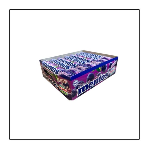 Mentos grape ( 29 gram)  doos 14 rollen