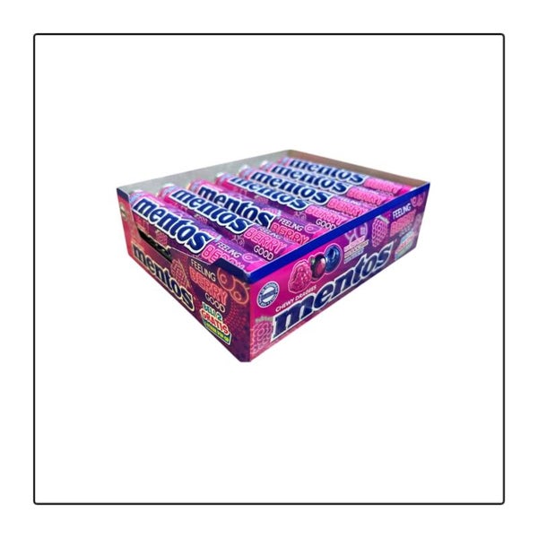 Mentos berrie ( 29 gram)  doos 14 rollen