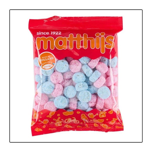 Matthijs Jelly Buttons Roze/Blauw 400 gram