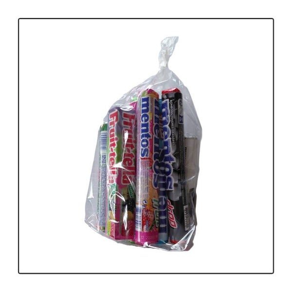 Zakjes met 10 rollen snoep