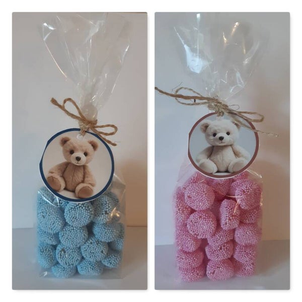 Matthijs anijs buttons blauw / roze 200 gram