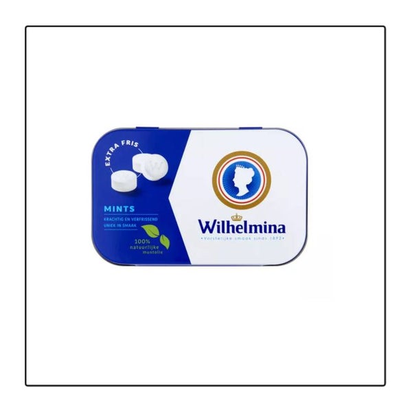 Wilhelmina Mints Extra Fris blikje 50gr
