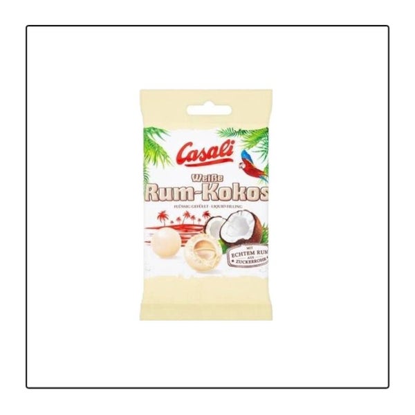 Casali originele Rum-Kokos in witte chocolade 100 g