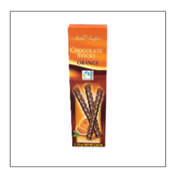 Maître Truffout choco sticks orange 75 gram