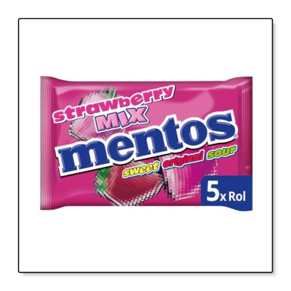 Mentos aardbei mix 5 - pack