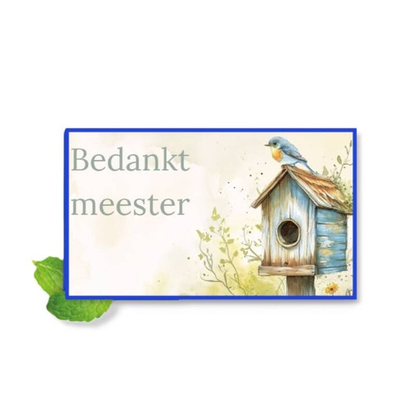 Wilhelmina pepermunt Bedankt Meester 3