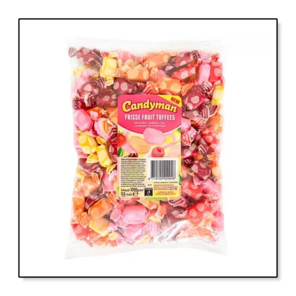 Candyman frisse fruit toffees 1 kg