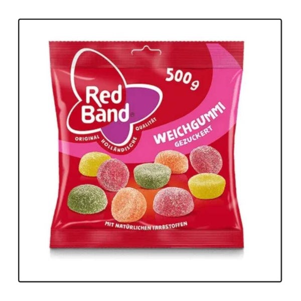 Red Band zachte gummi gesuikerd 500 gr